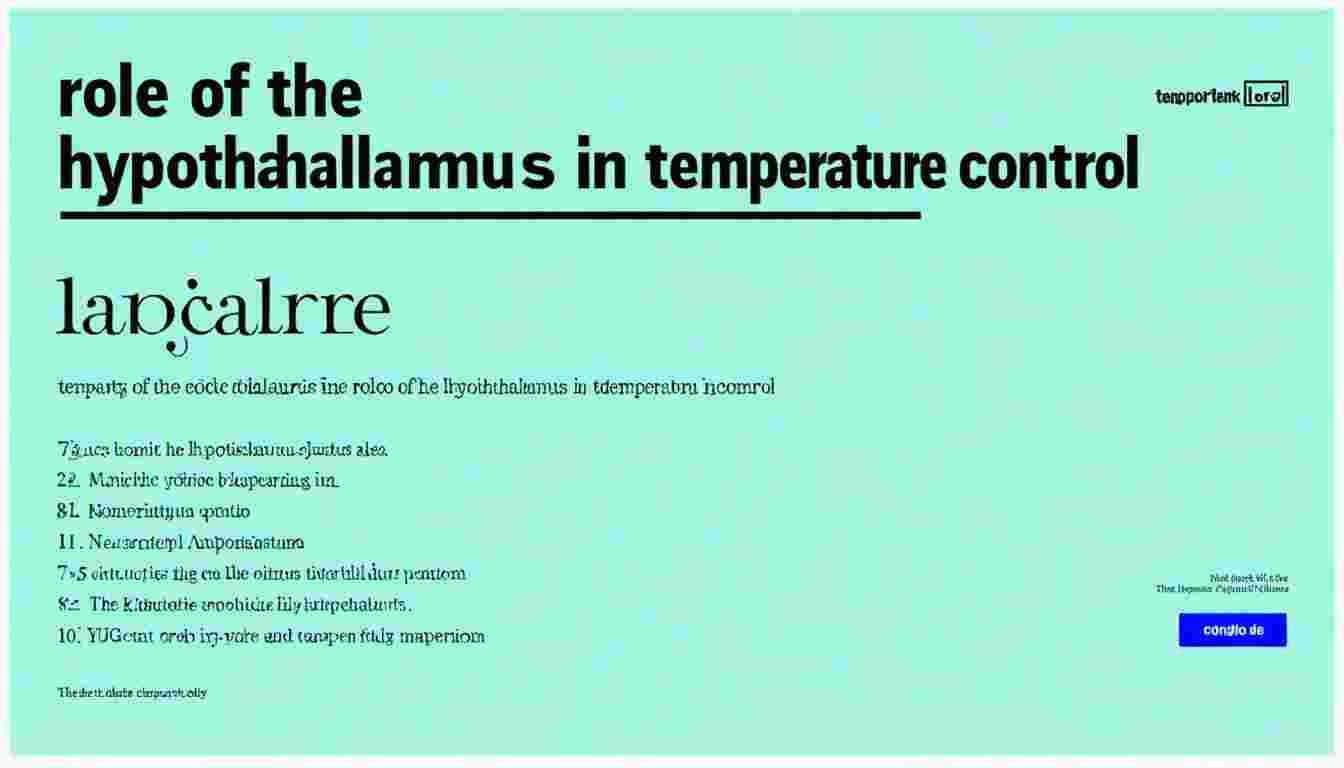 Mechanisms of Temperature Regulation