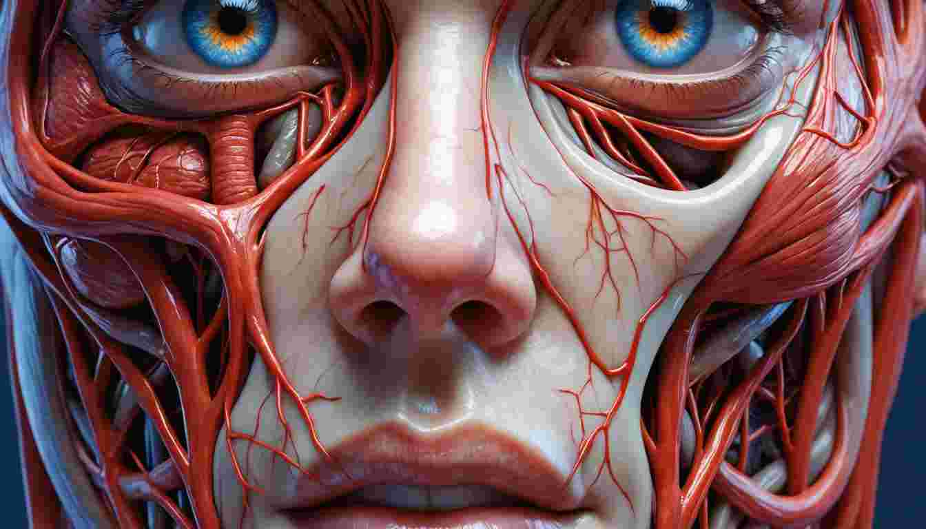 Anatomy and Function of Facial Blood Vessels
