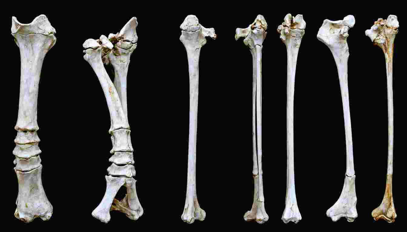 Identification and handling of bones in anatomical position, description of salient features, articulations, and demonstration of muscle attachments