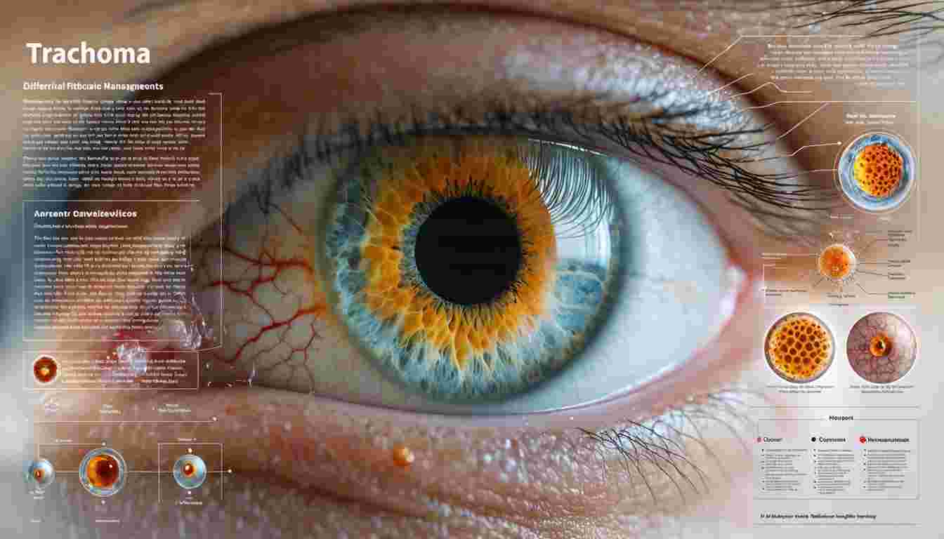 Etiology, pathophysiology, ocular manifestations, differential diagnosis, complications, and management of trachoma