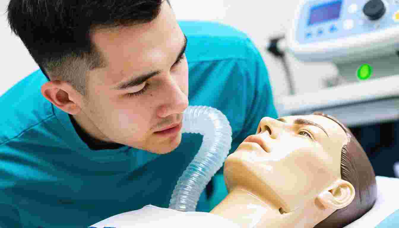 Demonstrate airway maintenance using a mannequin or equivalent