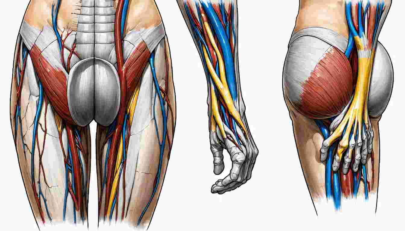 Anatomy of the nerves and blood vessels of the anterior thigh: origin, course, and termination