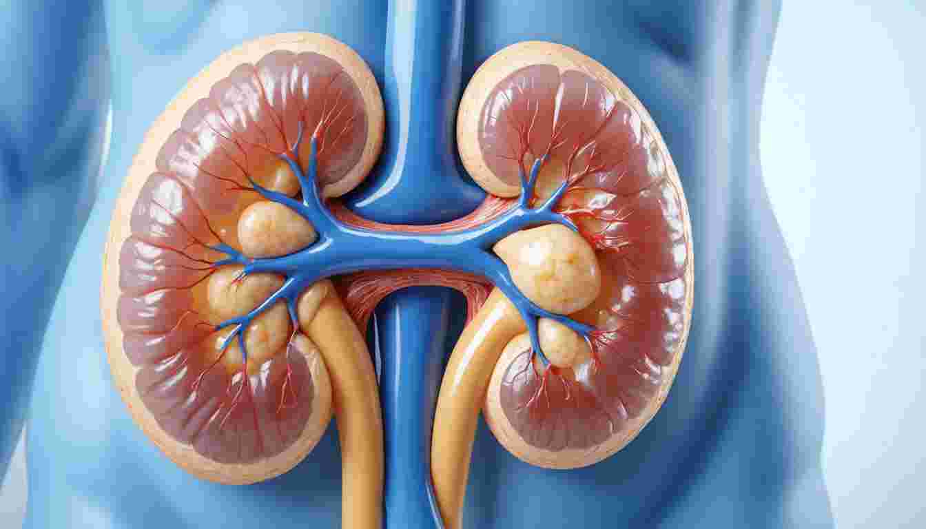 Surface projections of abdominal organs