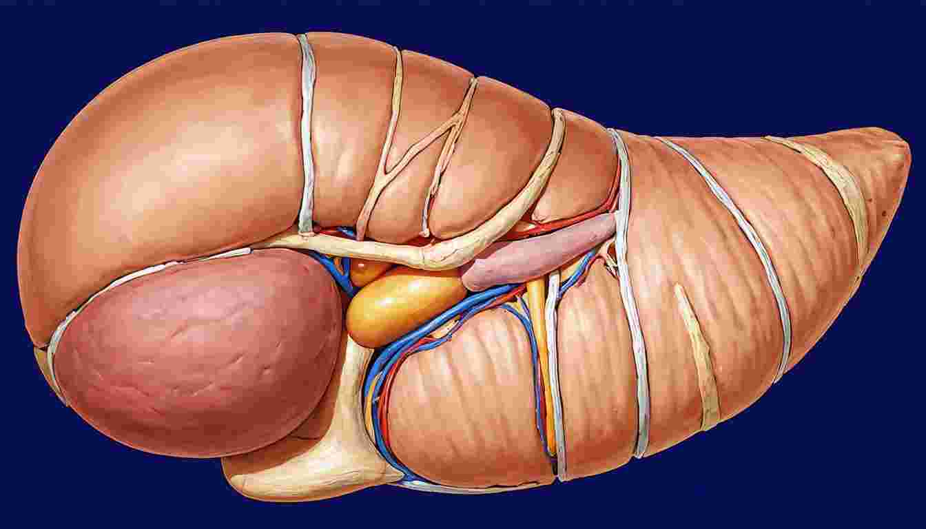 Surface projections of abdominal organs