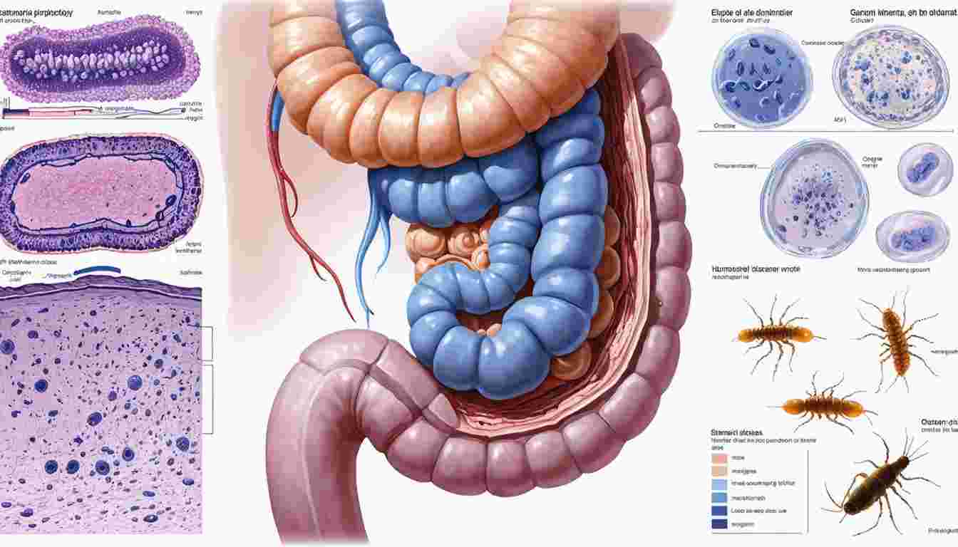 Etiology of acute and chronic diarrhea, including infectious and non-infectious causes