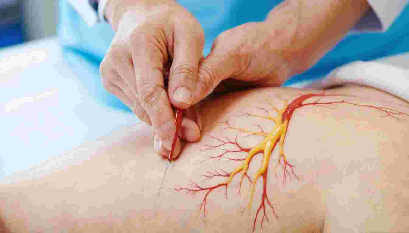 Palpation of blood vessels and surface landmarks of nerves