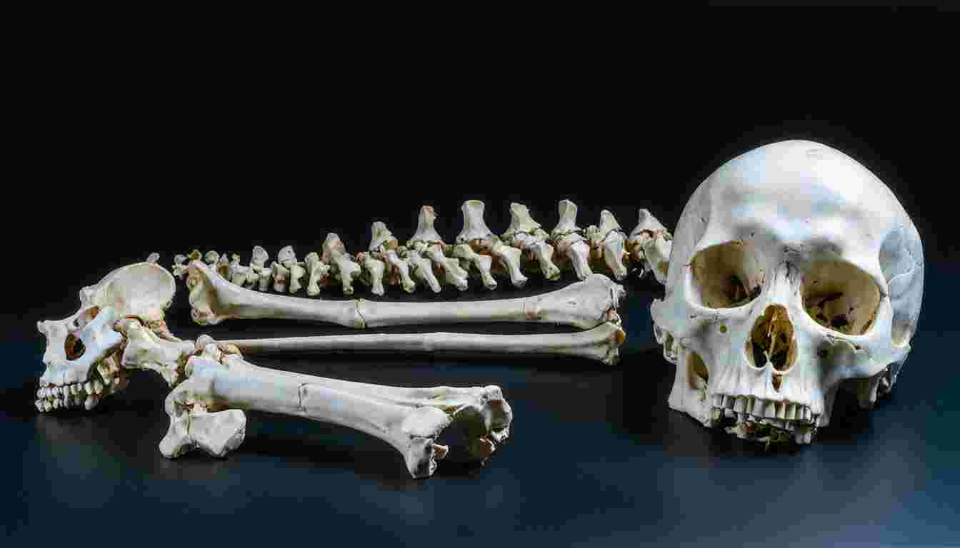 Identification of bones, their orientation, and key anatomical features
