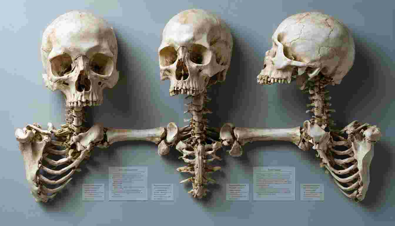 Identification of bones, their orientation, and key anatomical features