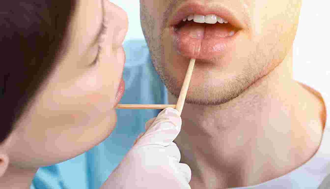 Throat Examination Using a Tongue Depressor