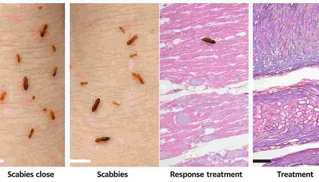 Differentiation of scabies from other dermatological conditions