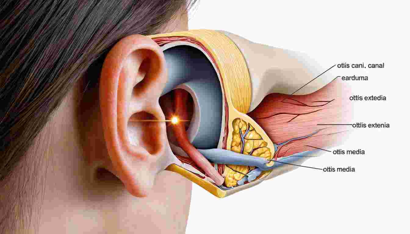 Anatomical basis of otitis externa and otitis media