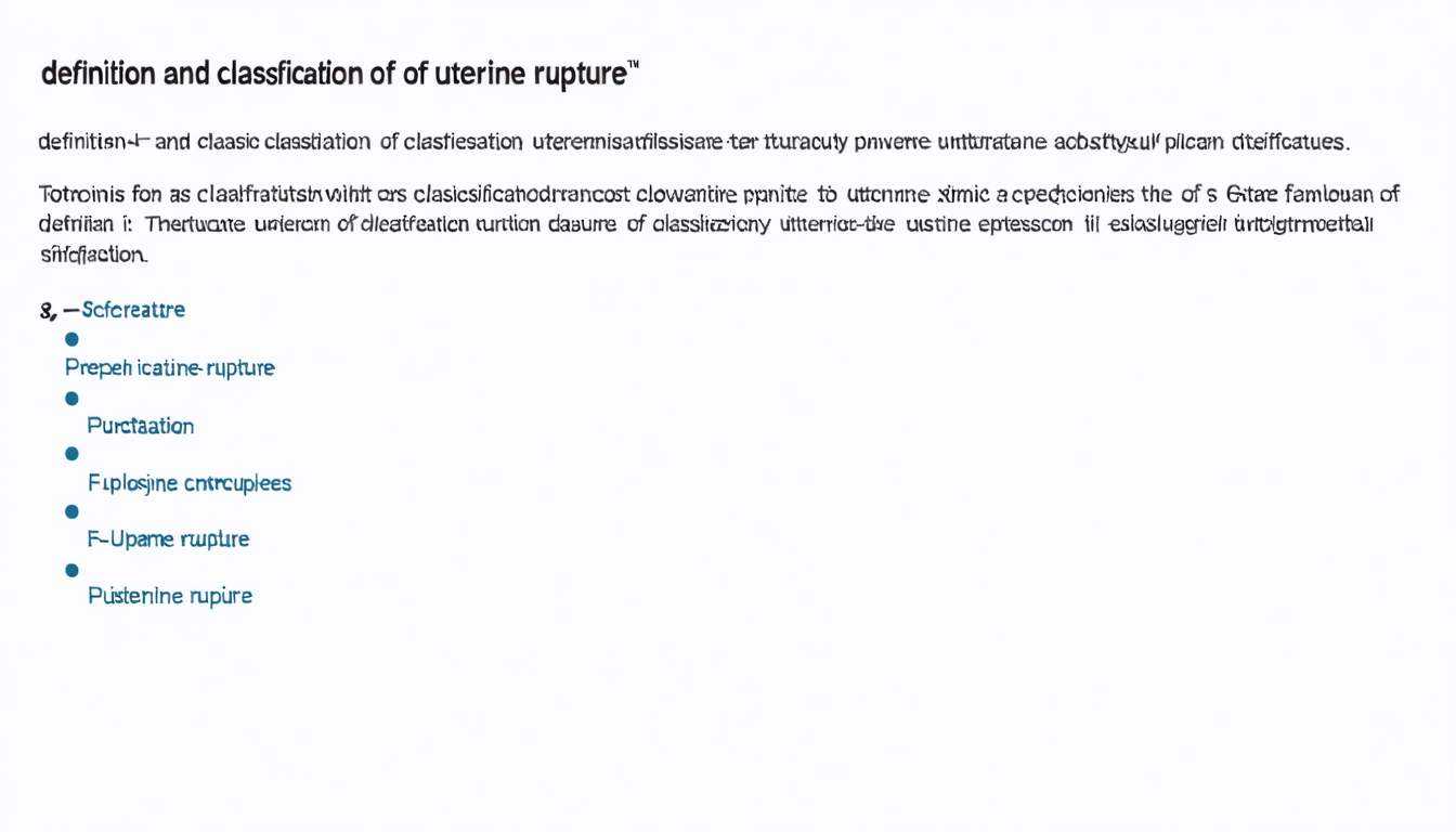 Uterine Rupture: Causes, Diagnosis, and Management